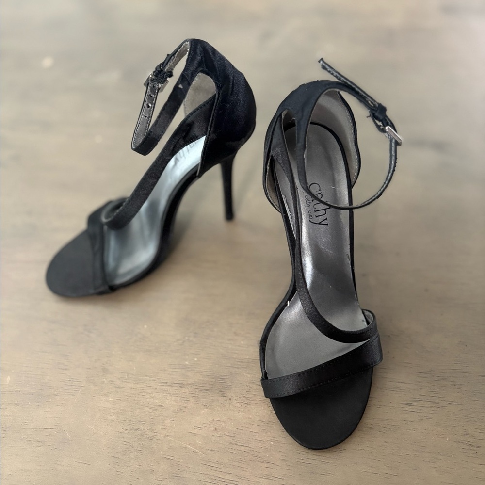 Cathy Jean Black Stiletto Heels